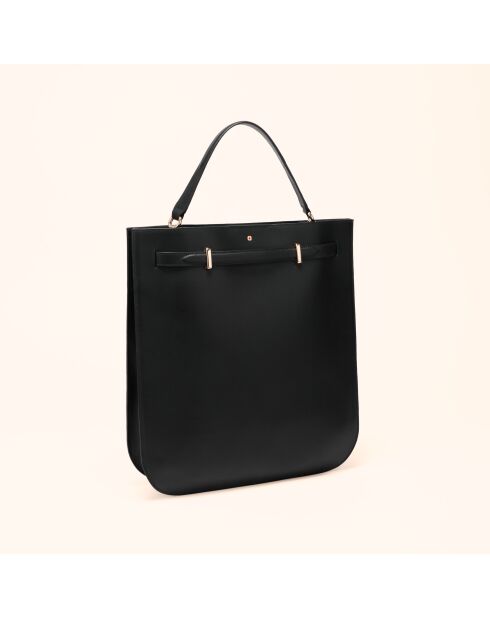 Sac à main Julia en cuir noir - 37,5x34,4x9 cm