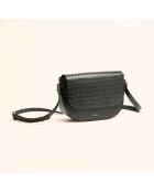 Sac bandoulière Albane en cuir forêt - 24x17x8 cm