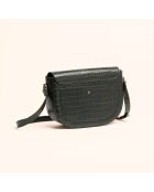 Sac bandoulière Albane en cuir forêt - 24x17x8 cm