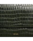 Sac bandoulière Albane en cuir forêt - 24x17x8 cm