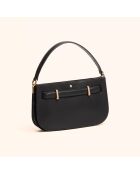 Sac à main Ines en cuir noir - 23,5x13,7x5,6 cm
