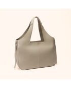 Soazig Tragetasche aus grauem Leder - 42,2x27,8x16 cm