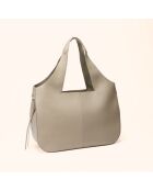 Soazig Tragetasche aus grauem Leder - 42,2x27,8x16 cm
