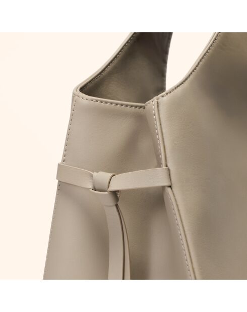 Soazig Tragetasche aus grauem Leder - 42,2x27,8x16 cm