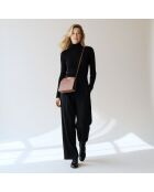 Sac bandoulière Suzon en cuir brun - 22x18,8x6 cm