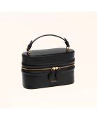 Bolso Maëlle de piel negra - 19,5x11,5x7,4 cm