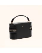 Bolso Maëlle de piel negra - 19,5x11,5x7,4 cm