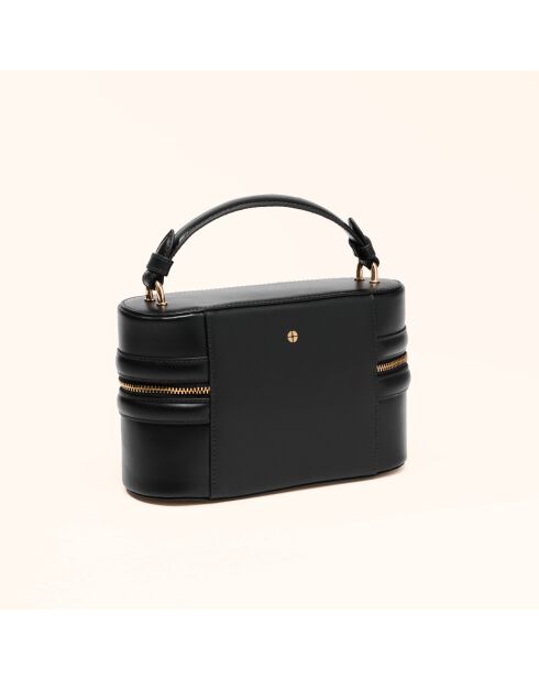 Bolso Maëlle de piel negra - 19,5x11,5x7,4 cm