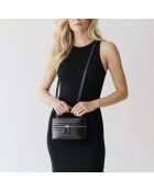Bolso Maëlle de piel negra - 19,5x11,5x7,4 cm