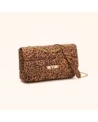 Sac porté épaule Frida en cuir léopard - 29x17,3x7 cm