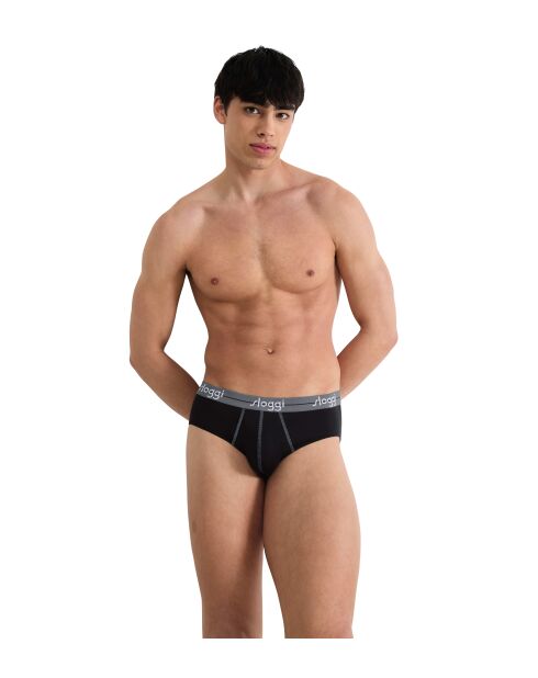 Lot de 2 slips midi Start Midi noir/gris