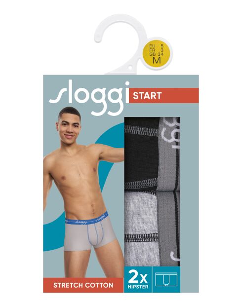 Lot de 2 shorties Start gris/noir