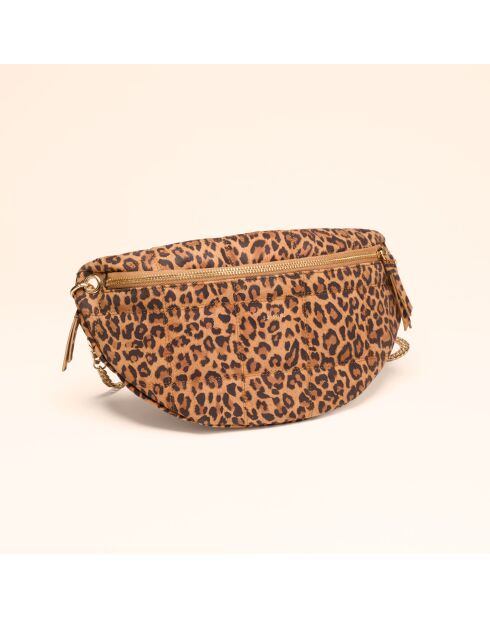 Sac banane Mado en cuir léopard - 33x18x8,7 cm
