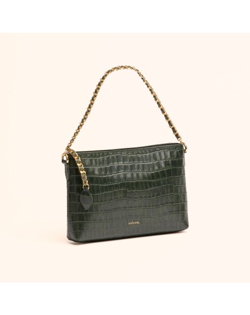 Sac bandoulière Emma en cuir forêt - 21,7x15x4,3 cm