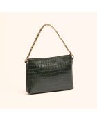 Sac bandoulière Emma en cuir forêt - 21,7x15x4,3 cm