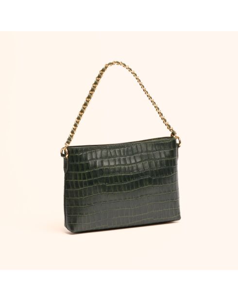 Sac bandoulière Emma en cuir forêt - 21,7x15x4,3 cm