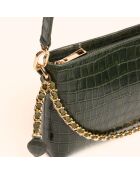 Sac bandoulière Emma en cuir forêt - 21,7x15x4,3 cm