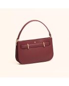 Sac à main Ines en cuir bordeaux - 23,5x13,7x5,6 cm