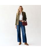 Sac à main Ines en cuir bordeaux - 23,5x13,7x5,6 cm
