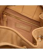 Sac seau Ninon en cuir camel - 25,2x20,4x13,3 cm