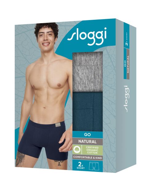 Set van 2 Go Natural grijze shorties