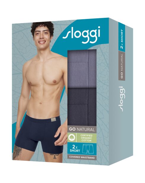 Set van 2 Go Natural donkergrijze shorties