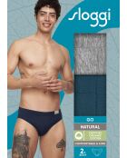 Set di 2 slip Go Natural grigio/blu
