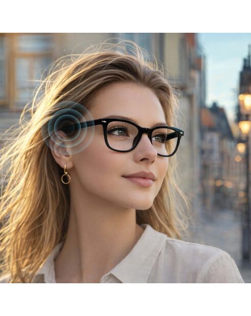 Occhiali intelligenti multifunzione Icare edition - montatura nera opaca/lenti trasparenti