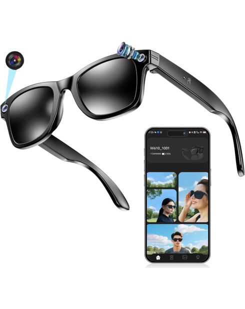 Futura edition multifunctionele smartbril - zwart mat montuur/grafietlenzen