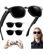 Futura Edition Multifunktions-Smart-Brille — schwarzer, matter Rahmen, Graphitgläser