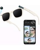 Futura Edition Multifunktions-Smart-Brille — weißer, matter Rahmen, Graphitgläser