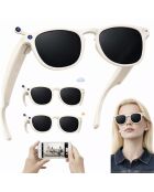 Futura Edition Multifunktions-Smart-Brille — weißer, matter Rahmen, Graphitgläser