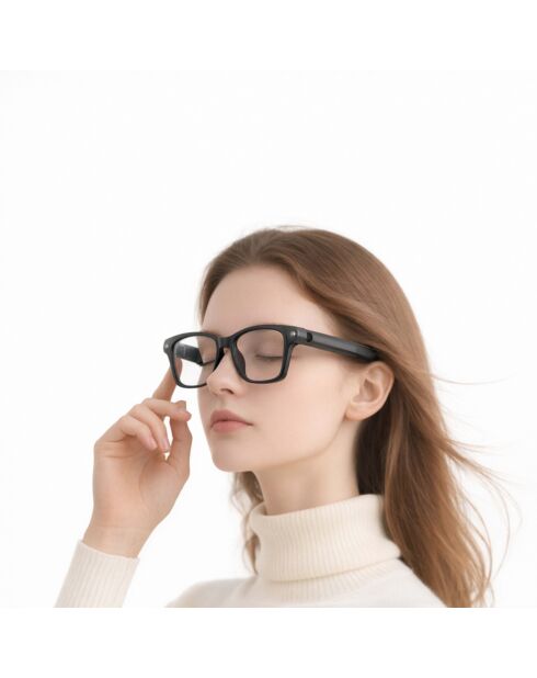 Lunettes intelligentes multifonctions édition Vision - monture mat noir/verres incolores