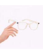 Futura Edition Multifunktions-Smart-Brille — weißer, matter Rahmen, klare Gläser