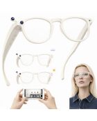 Futura Edition Multifunktions-Smart-Brille — weißer, matter Rahmen, klare Gläser