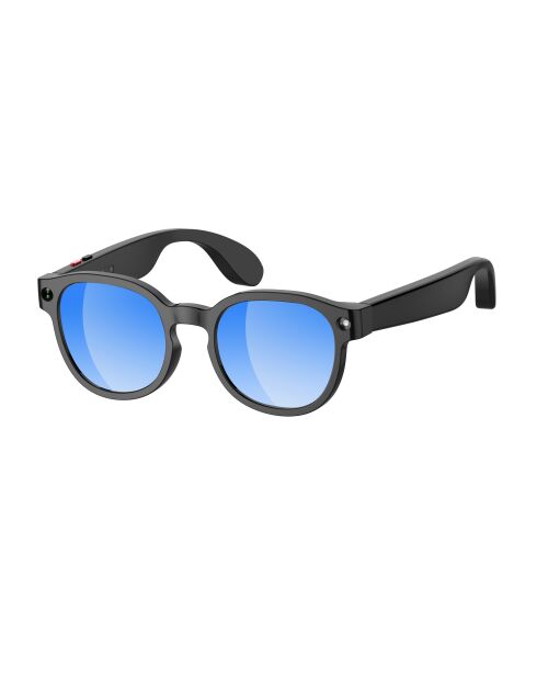 Futura edition multifunctionele smartbril - zwart mat montuur/blauwe lenzen