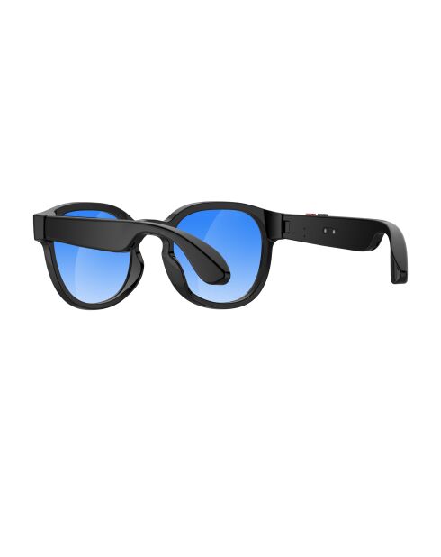 Futura edition multifunctionele smartbril - zwart mat montuur/blauwe lenzen