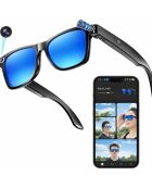Futura Edition Multifunktions-Smart-Brille — schwarzer matter Rahmen/blaue Gläser
