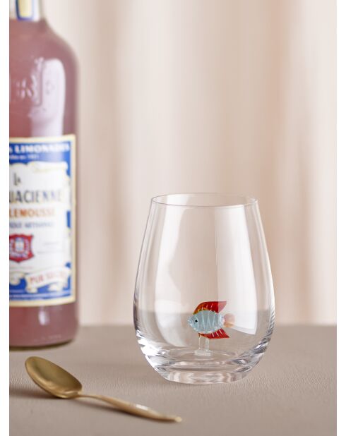 4 Verres à boire Misa clair - D.9 x H.12 cm