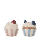 Set di 2 portacandele Chip multicolori - D.9 x H.9,5 cm