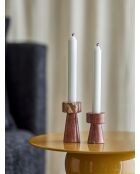 Set di 2 portacandele Anneli rosa - D.5 x H.7,5/P5 x H.10 cm