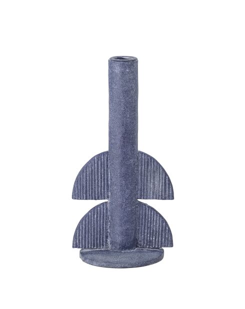 Candelabro azul Bess - L.11 x H.22 x l.9,5 cm