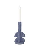 Portacandele blu Bess - L.11 x H.22 x l.9,5 cm