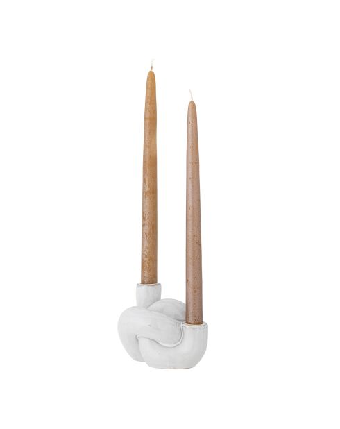 Portavelas blanco Haydn - L.12,1 x H.10 x L.10,5 cm