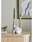 Portavelas blanco Haydn - L.12,1 x H.10 x L.10,5 cm