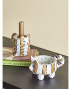 2 portacandele Caty marroni - L.16 x H.8 x L.8 x L.10,5/L12 x H.9,5 x L.8 cm