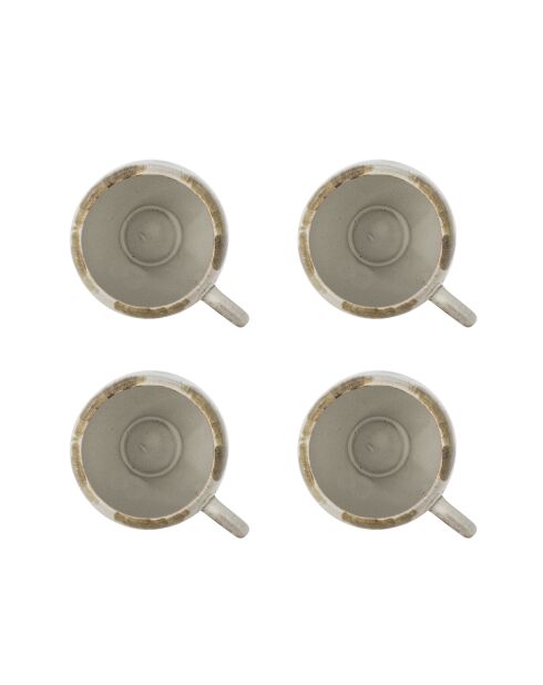 Lot de 4 Tasse Jade nature - D.9,5 x H.8,5 cm