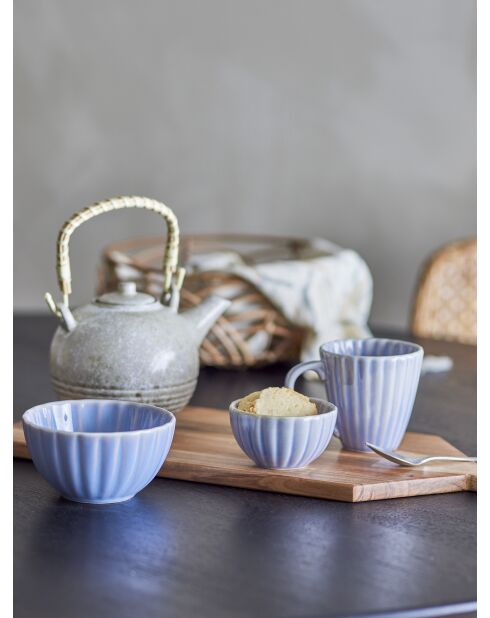 6 blaue Latina-Schalen - D.9 x H.5 cm