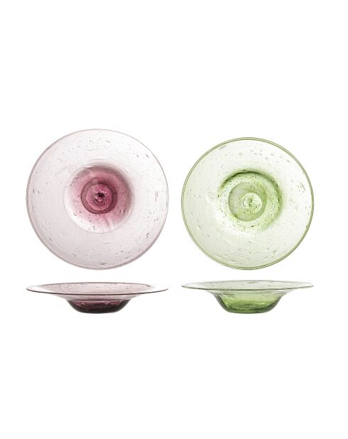 Set mit 2 mehrfarbigen Sunil-Tellern - D.19,5 x H.3 cm