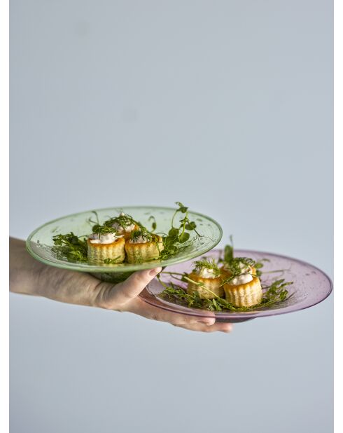 Set mit 2 mehrfarbigen Sunil-Tellern - D.19,5 x H.3 cm